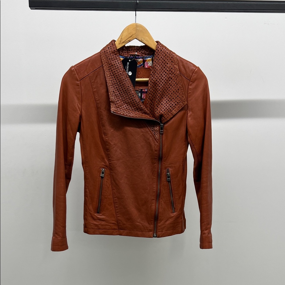 Burnt Orange Leather Jacket